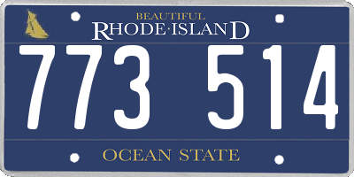 RI license plate 773514