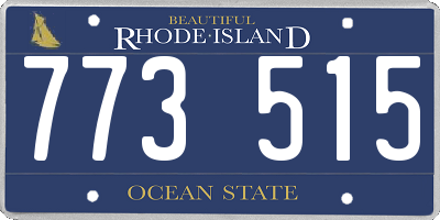 RI license plate 773515