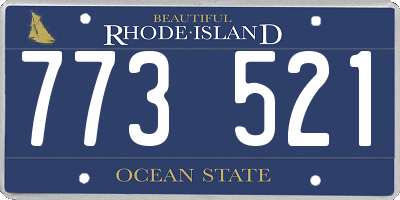 RI license plate 773521
