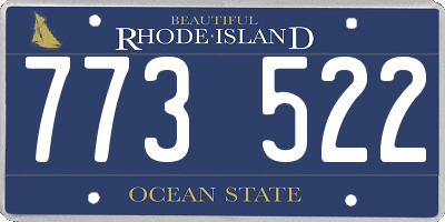 RI license plate 773522