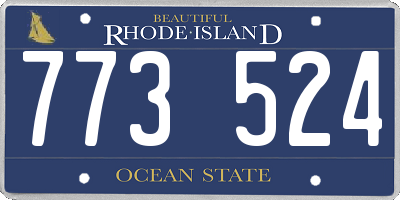 RI license plate 773524