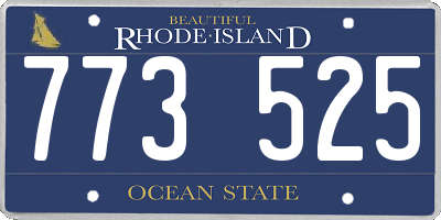 RI license plate 773525