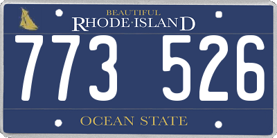 RI license plate 773526