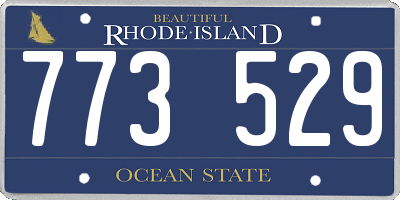 RI license plate 773529