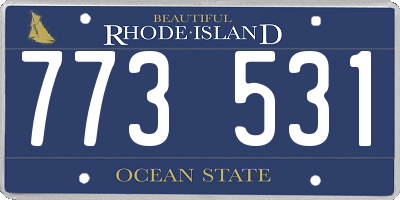 RI license plate 773531