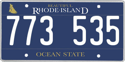 RI license plate 773535