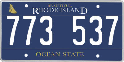 RI license plate 773537