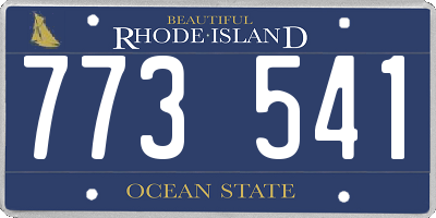 RI license plate 773541
