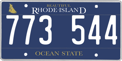 RI license plate 773544
