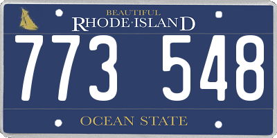 RI license plate 773548