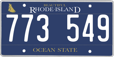 RI license plate 773549