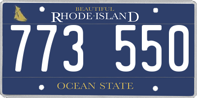 RI license plate 773550