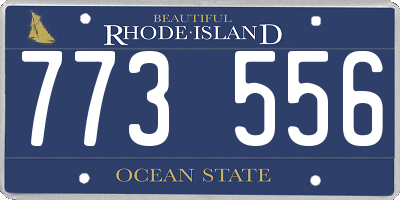 RI license plate 773556