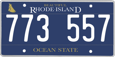 RI license plate 773557