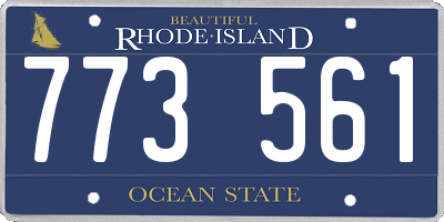 RI license plate 773561