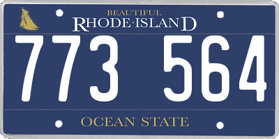 RI license plate 773564