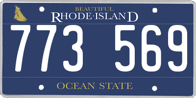 RI license plate 773569
