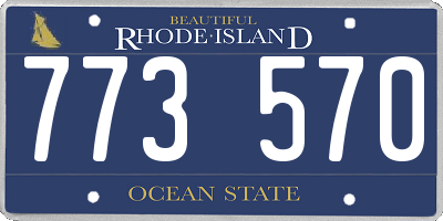 RI license plate 773570
