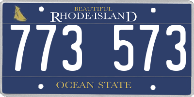 RI license plate 773573