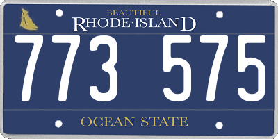 RI license plate 773575