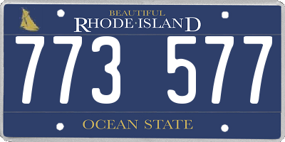 RI license plate 773577