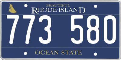 RI license plate 773580