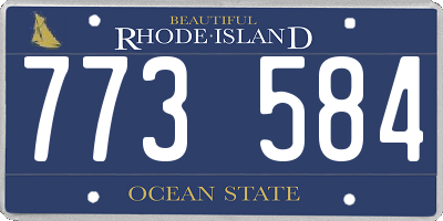 RI license plate 773584