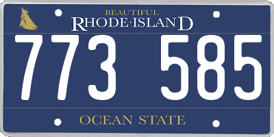 RI license plate 773585
