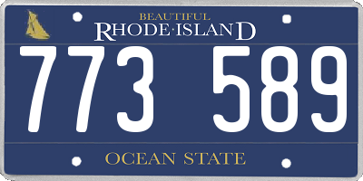 RI license plate 773589