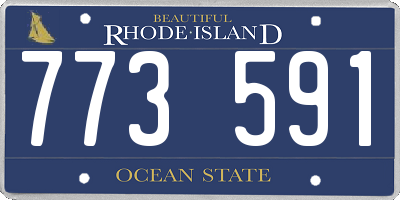RI license plate 773591