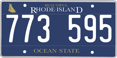 RI license plate 773595