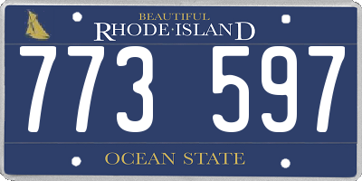RI license plate 773597