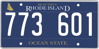 RI license plate 773601