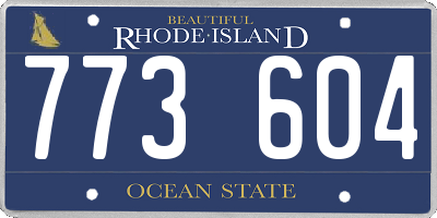 RI license plate 773604