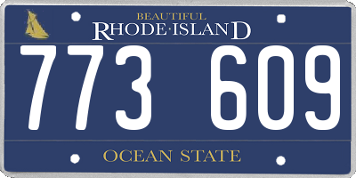 RI license plate 773609