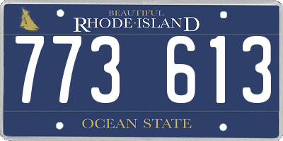 RI license plate 773613