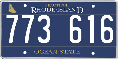 RI license plate 773616
