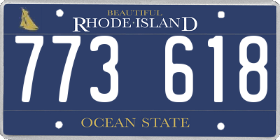 RI license plate 773618