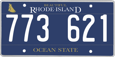 RI license plate 773621