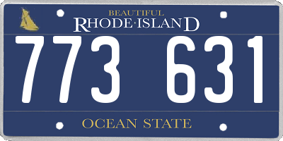 RI license plate 773631