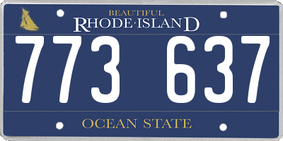 RI license plate 773637