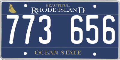 RI license plate 773656