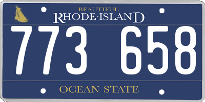 RI license plate 773658