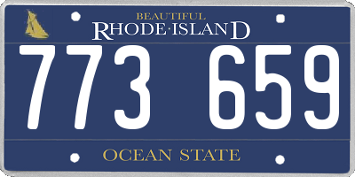 RI license plate 773659