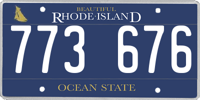 RI license plate 773676