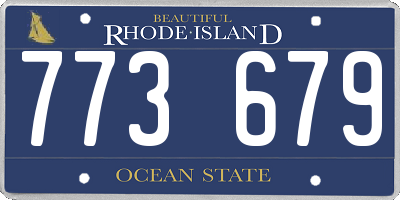 RI license plate 773679