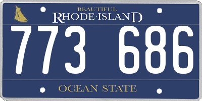 RI license plate 773686