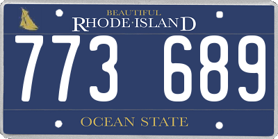 RI license plate 773689