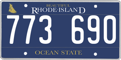 RI license plate 773690