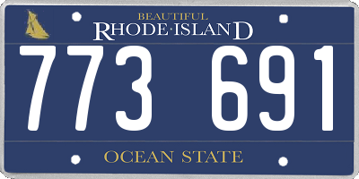 RI license plate 773691